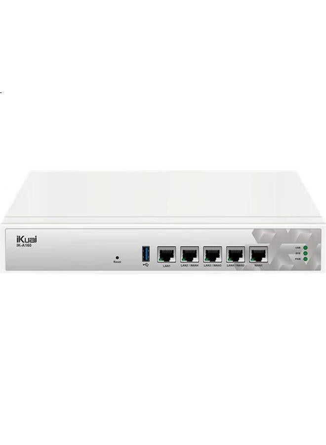 Ikuai Enterprise-Grade 5-Port Full Gigabit Desktop Router, Broadband Aggregation, Multi-Wan/Multi-Lan*4, Usb3.0, Built-In Remote Networking/Remote Management/Ac Controller A160 - Image 1
