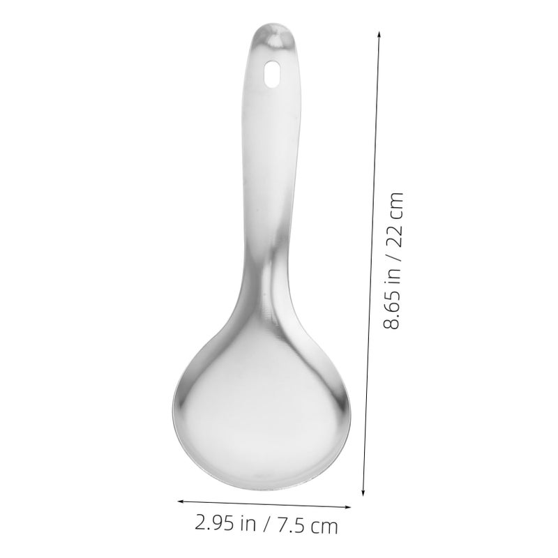 3Pcs Stainless Steel Rice Spoons With Comfortable Handles For Kitchen Home Hotel Use - Image 3