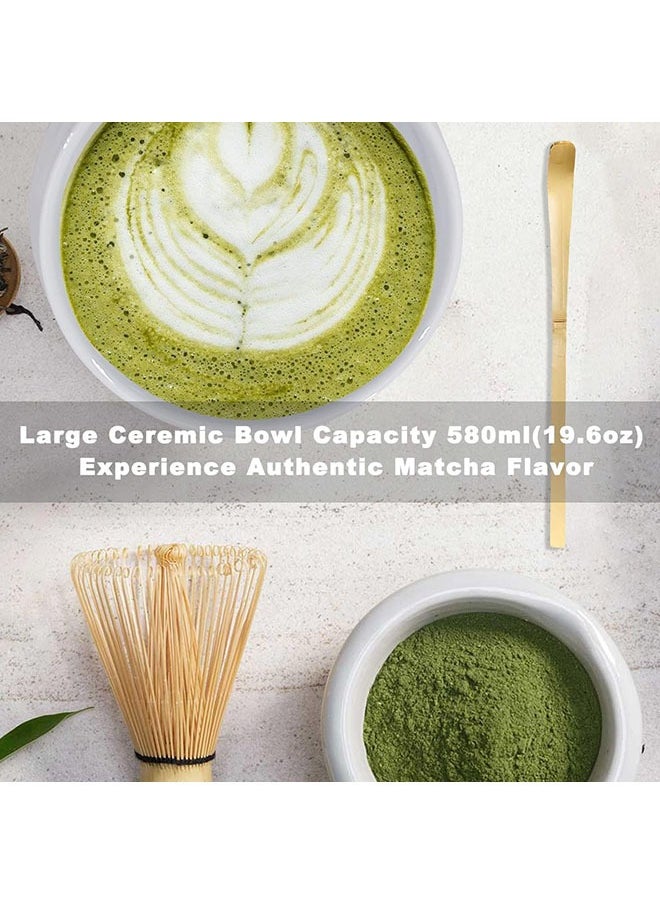 Arabest Matcha Set,Made of Pure Natural Bamboo,Includes Bamboo Whisk,Ceramic Whisk Holder,Bamboo Matcha Bowl,Bamboo Spoon,Suitable for Making Perfect Chinese Song Dynasty Tea Ceremony  - Image 3