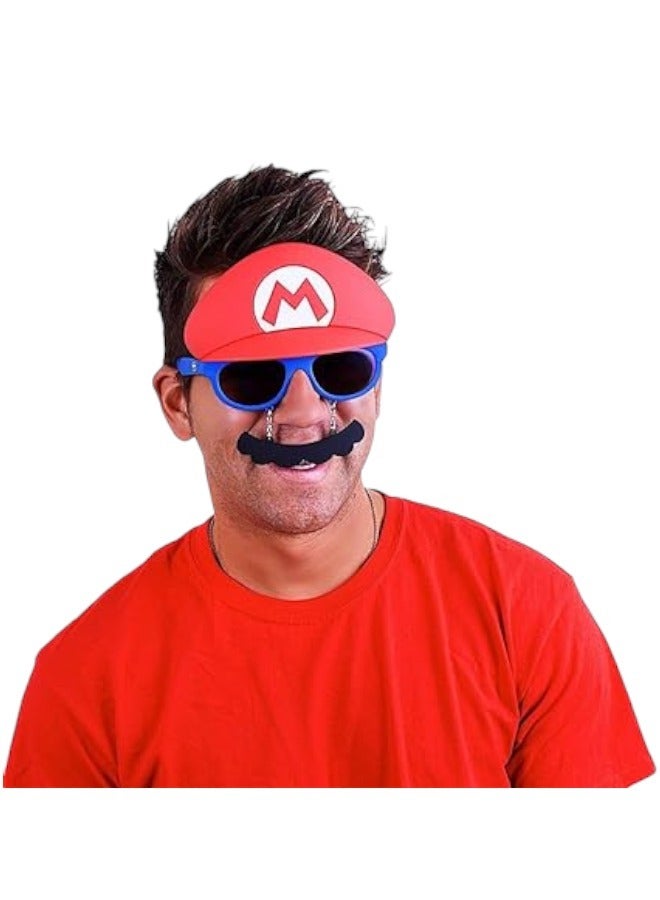 Toy Box Nintendo Mario Cartoon Shades Costume Sunglasses For Kids Party - Image 2