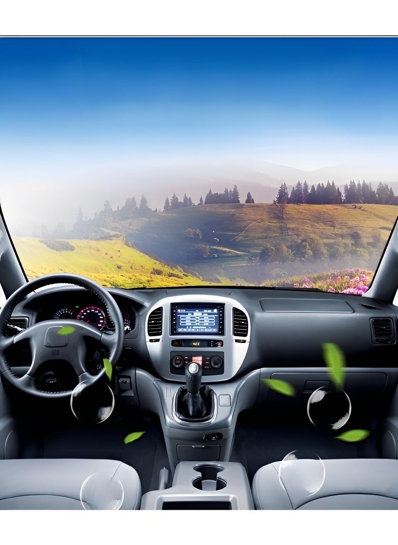 Car Air Freshener Solar Power Aromatherapy Combines Suspension and Rotation Essential Oil Diffuser with Interstellar Double Ring