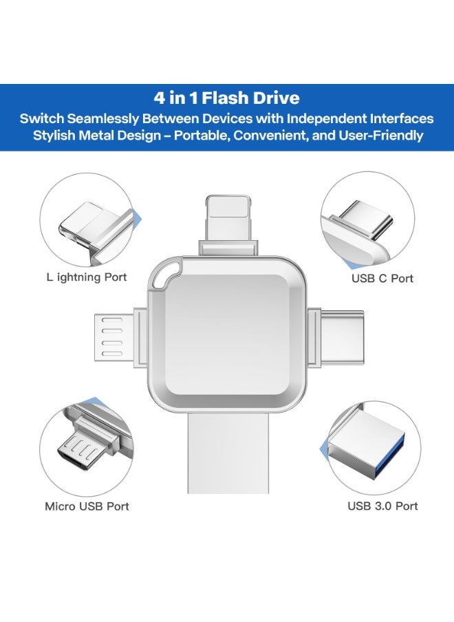 Generic Flash Drive for iPhone 2tb, Photo Stick USB Flash Drive 2000GB Memory Stick USB 3.0 High Speed Thumb Drives Portable Jump Drive Storage Device External Storage for Smartphone/Laptop/PC/Android  - Image 4