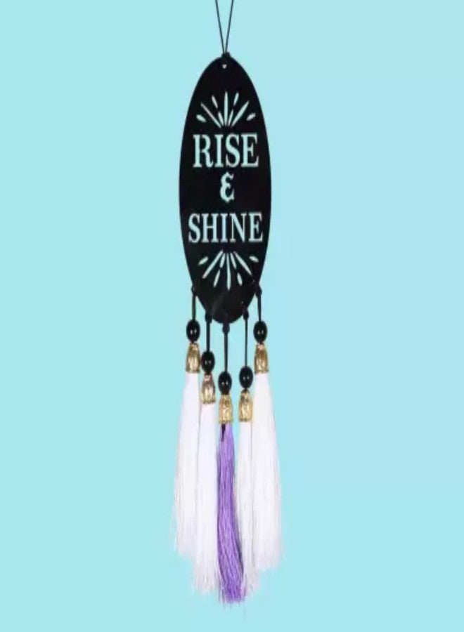 Uzox Rise and Shine Home Interior Decoration Car Hanging Ornaments Decoration Dream Catchers Window & Garden for Positive Vibes Dream Catcher Positive Vibes Balcony,Wind Chimes, Room(Rise and Shine) - Image 2