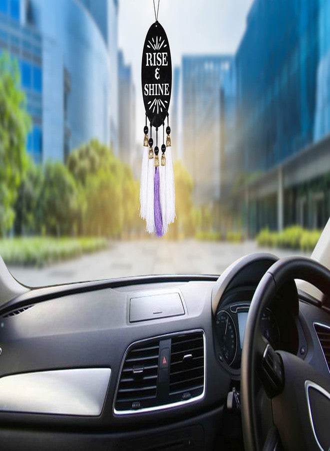 Uzox Rise and Shine Home Interior Decoration Car Hanging Ornaments Decoration Dream Catchers Window & Garden for Positive Vibes Dream Catcher Positive Vibes Balcony,Wind Chimes, Room(Rise and Shine) - Image 1