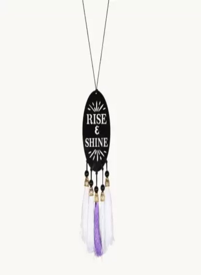 Uzox Rise and Shine Home Interior Decoration Car Hanging Ornaments Decoration Dream Catchers Window & Garden for Positive Vibes Dream Catcher Positive Vibes Balcony,Wind Chimes, Room(Rise and Shine) - Image 3
