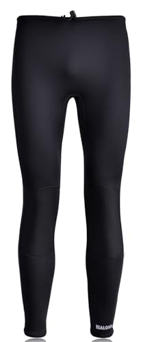 REALON Wetsuit Pants Men Womens Wet Suits Swim Tights 3mm Neoprene Swimming Leggings 2mm Long Diving Surfing Kayak Pant Keep Warm for Workout Scuba Snorkeling Canoeing Water Sports - Image 1