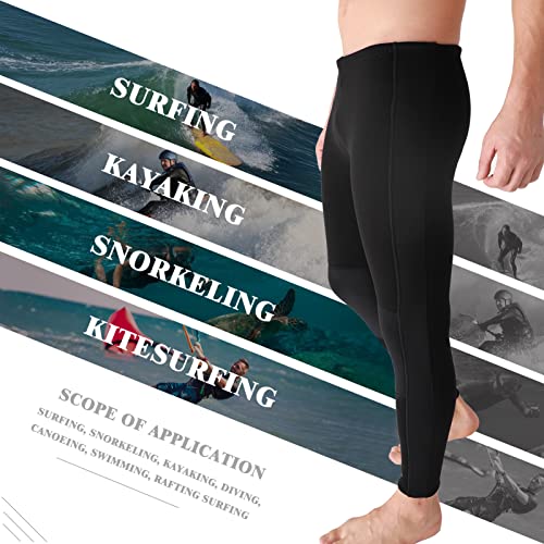 REALON Wetsuit Pants Men Womens Wet Suits Swim Tights 3mm Neoprene Swimming Leggings 2mm Long Diving Surfing Kayak Pant Keep Warm for Workout Scuba Snorkeling Canoeing Water Sports - Image 4