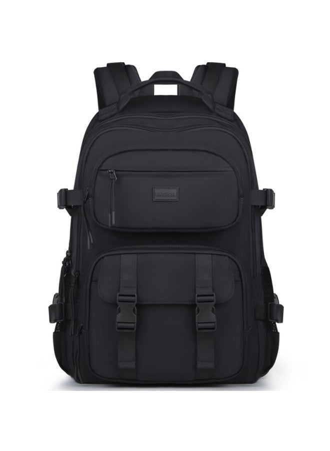 Edison High School Student Backpack, Large Capacity, Trendy Shoulder Bag For Middle School And College Students, Travel Backpack, 2481-1 Black - Image 5