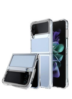 Rock Pow Slim Case Compatible with Samsung Galaxy Z Flip 4, Premium Thin Transparent Hard PC with Non-Slip Grip Protective Phone Cover for Z Flip4 5G (2022) - Clear  - Image 1