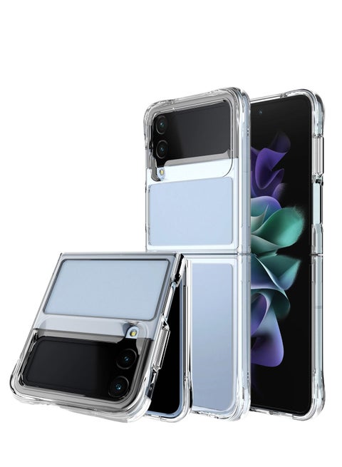 Slim Case Compatible with Samsung Galaxy Z Flip 4, Premium Thin Transparent Hard PC with Non-Slip Grip Protective Phone Cover for Z Flip4 5G (2022) - Clear
