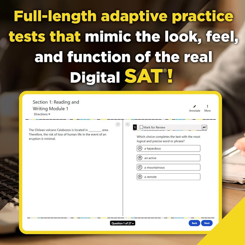 Princeton Review Digital SAT Premium Prep, 2026: 6 Full-Length Practice Tests (3 in Book + 3 Adaptive Tests Online) + Online Flashcards + Review & Tools - Image 3
