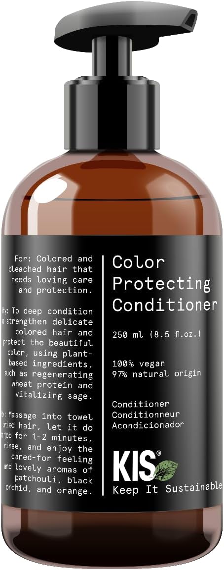 KIS Green Colour Conditioner 250 ml for Coloured Hair Bleached Hair 100 Vegan Formula Sulphate Free