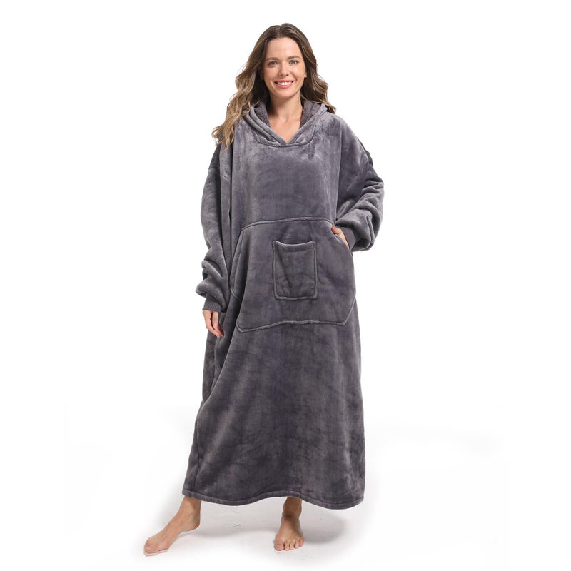 SANDOLONI Oversized Wearable Blanket Hoodie, Soft Sherpa Fleece Hoodie for Women Men and Adults, Stay Warm and Cozy. - Image 5