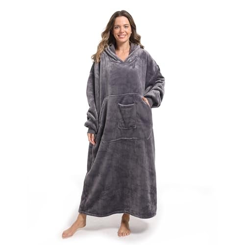 SANDOLONI Oversized Wearable Blanket Hoodie, Soft Sherpa Fleece Hoodie for Women Men and Adults, Stay Warm and Cozy. - Image 1
