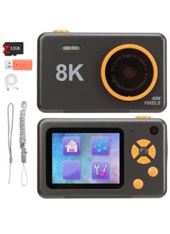 DIGI CORE Digital Camera For Kids Girls Boys Teens 48MP Kids Camera With 32GB SD Card Full HD 1080P Cameras Rechargeable Mini Camera Educational Toys Camera Kids Toys 2.4" HD Screen Kids Video Camera Grey  - Image 1