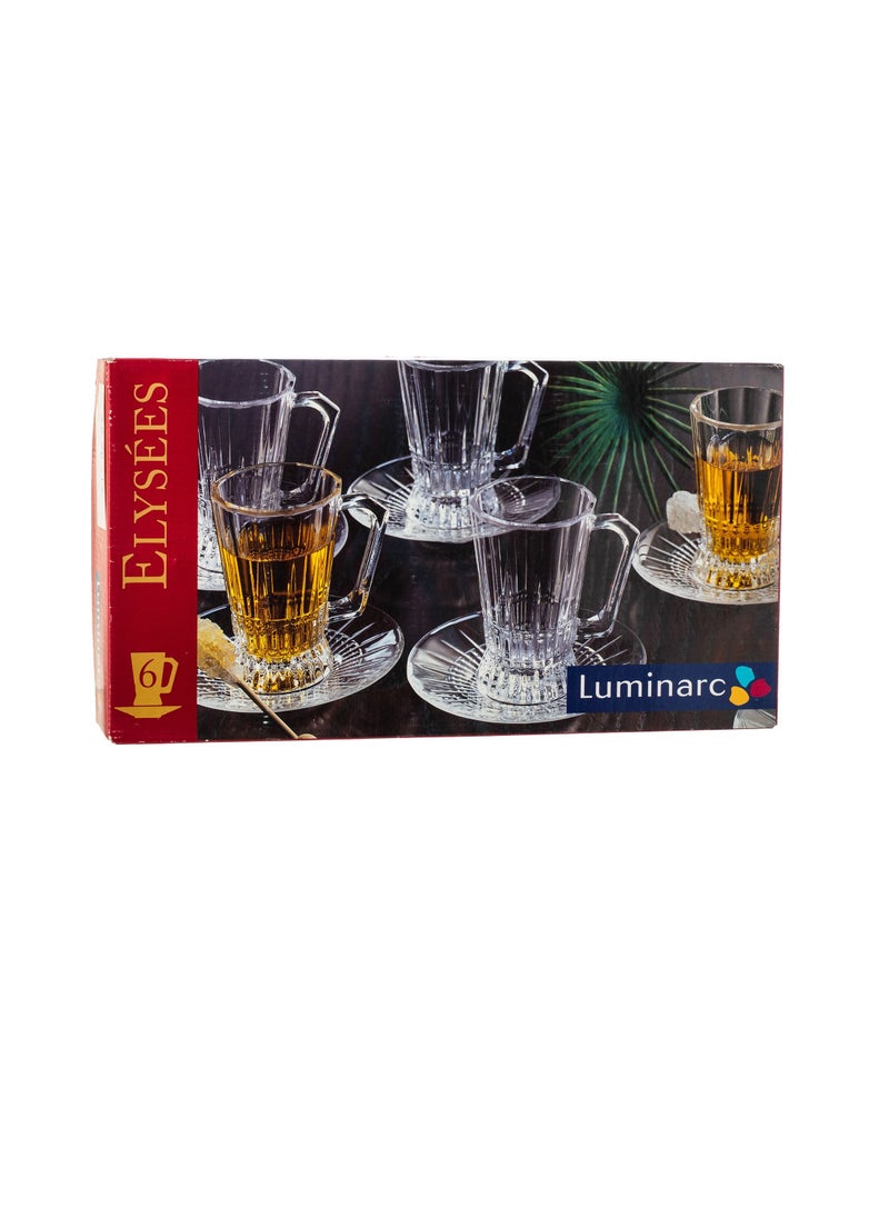 Luminarc French glass tea set of 6 cups and 6 saucers - pzsku/ZB2F134BC1C293B249309Z/45/_/1692444245/825bc5cd-3a10-42a3-9147-2fa335eae597