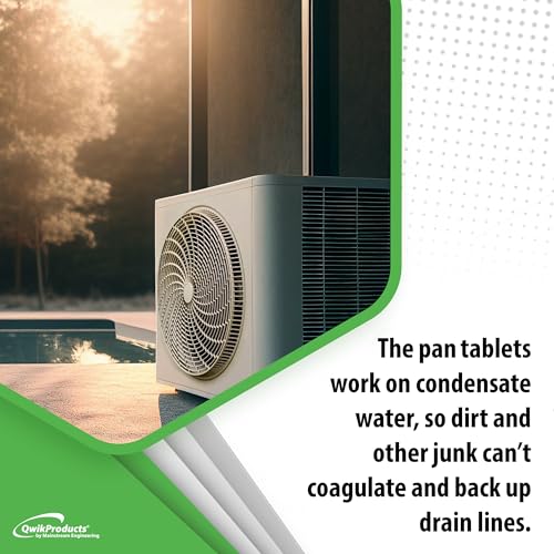 QwikProducts QwikTreat Condensate Pan Treatment Tablets, AC Drip Pan Tablets Air Conditioner Drain Line Cleaner, Control Odors, Overflow and Water Damage, 100 Tablets - Image 4