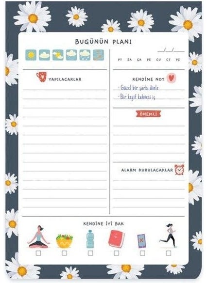 Keskin Color A5 48 Yp Daily Planner Flower 