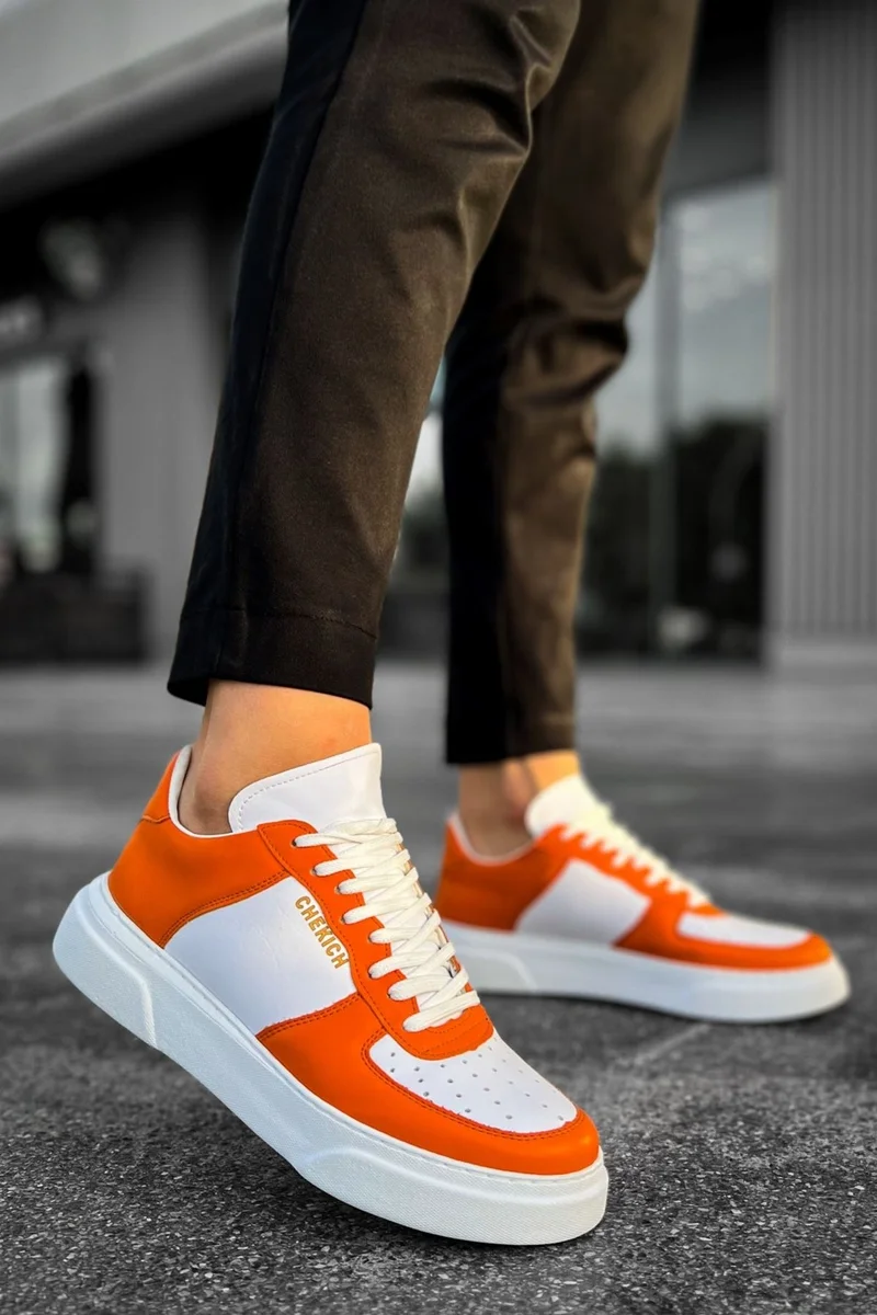 Chekich CH087 Fbt Kenton Men's Shoes White/Orange