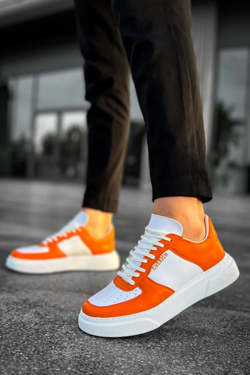Chekich CH087 Fbt Kenton Men's Shoes White/Orange