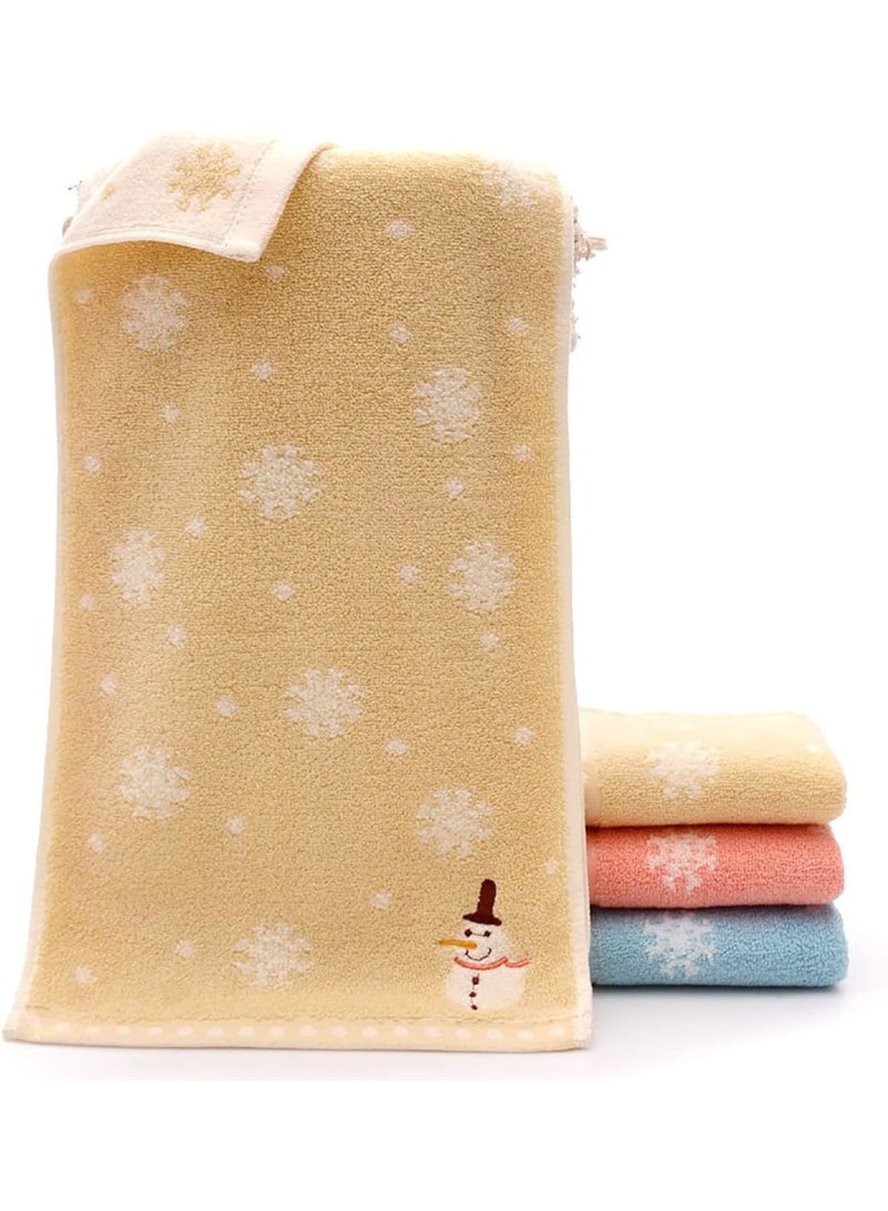 SOLARAE Multi-color Washcloths Set, 100% Soft Newborn Baby Face Towel, Registry Squares Set, Baby Face Reusable Cleaning Towel as Shower Gift, for Sensitive Skin, 3 Packs, 25x50cm - Image 3