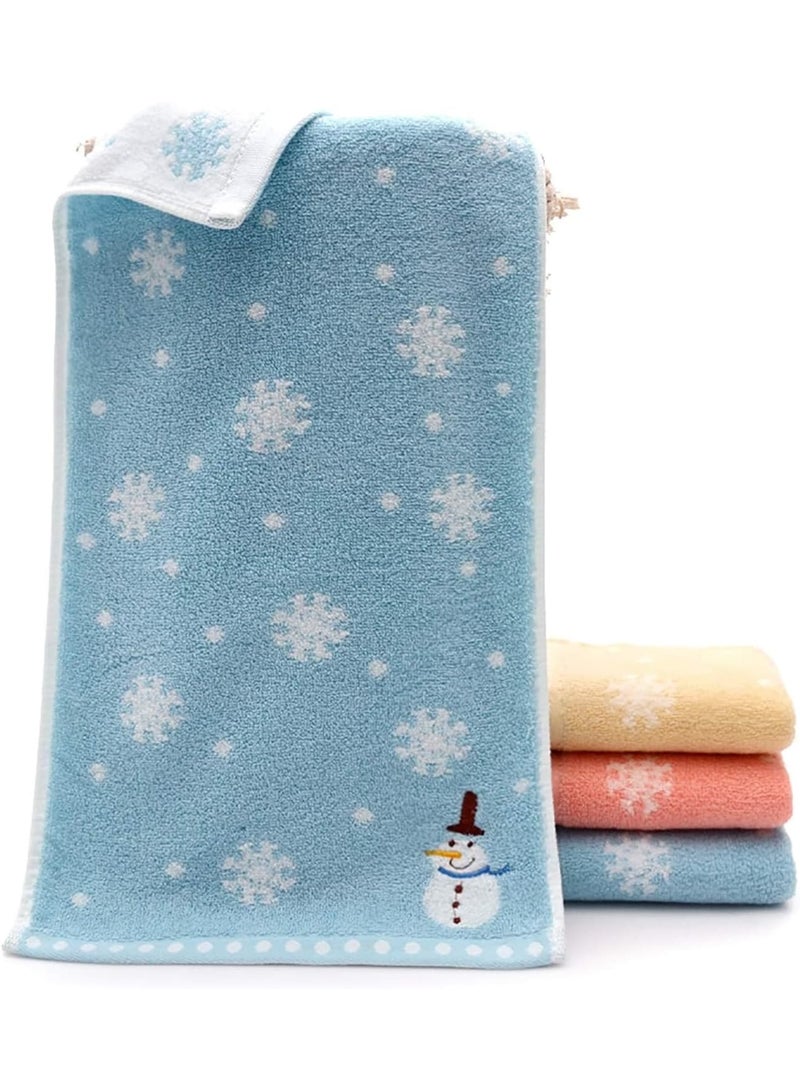 SOLARAE Multi-color Washcloths Set, 100% Soft Newborn Baby Face Towel, Registry Squares Set, Baby Face Reusable Cleaning Towel as Shower Gift, for Sensitive Skin, 3 Packs, 25x50cm - Image 1