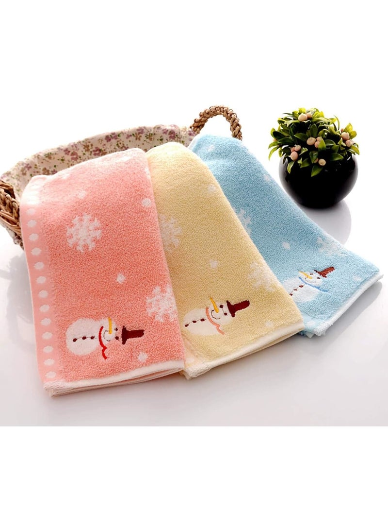 SOLARAE Multi-color Washcloths Set, 100% Soft Newborn Baby Face Towel, Registry Squares Set, Baby Face Reusable Cleaning Towel as Shower Gift, for Sensitive Skin, 3 Packs, 25x50cm - Image 4