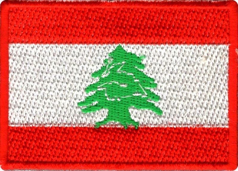 Generic Lebanon Flag Applique Embroidered Sweing Patch Suitable for Jackets, Bags, T-Shirts, Jeans, Pants, Outdoor Clothing ; Size: 7cm x 5cm ; Imported from Malaysia (1 Piece).  - Image 1