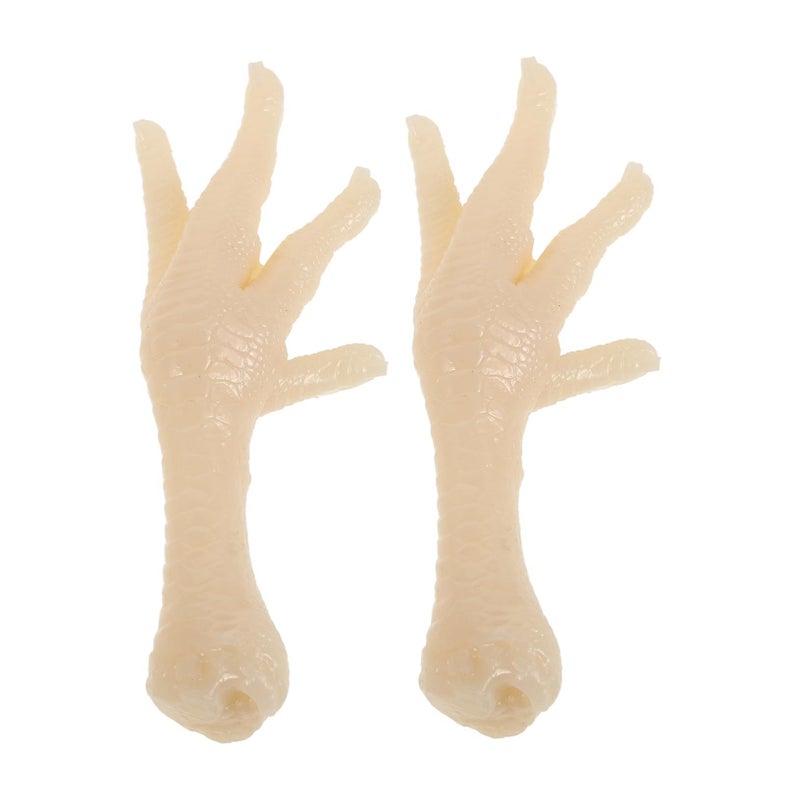 Realistic Simulated Chicken Feet 2Pcs For Display Photography Props - Image 2