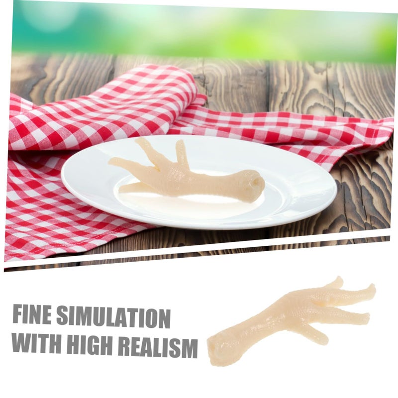 Realistic Simulated Chicken Feet 2Pcs For Display Photography Props - Image 4