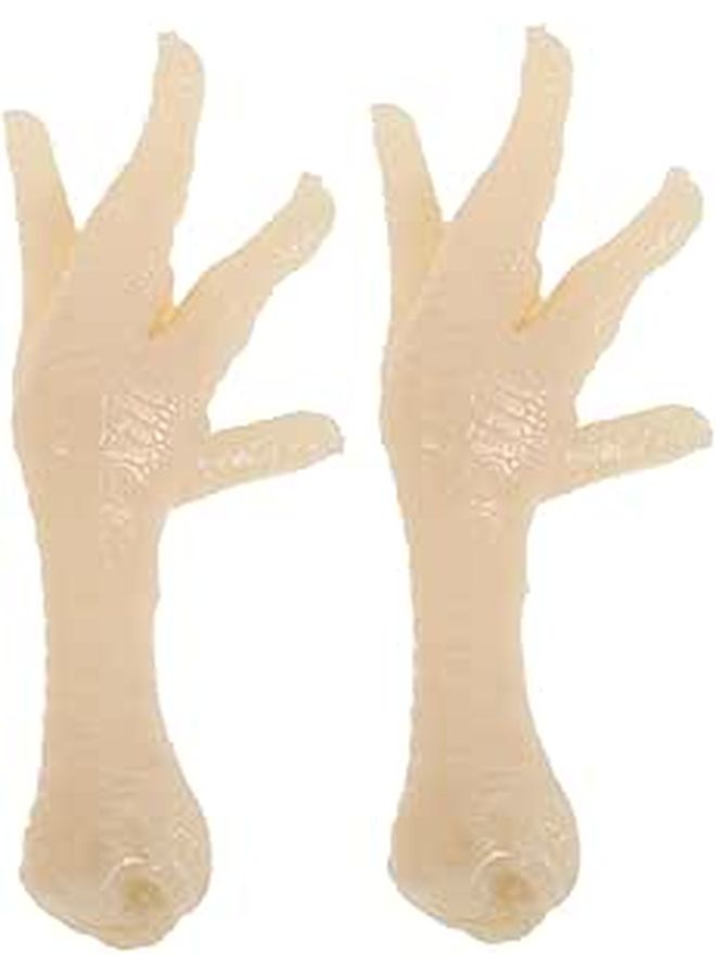 Realistic Simulated Chicken Feet 2Pcs For Display Photography Props - Image 1