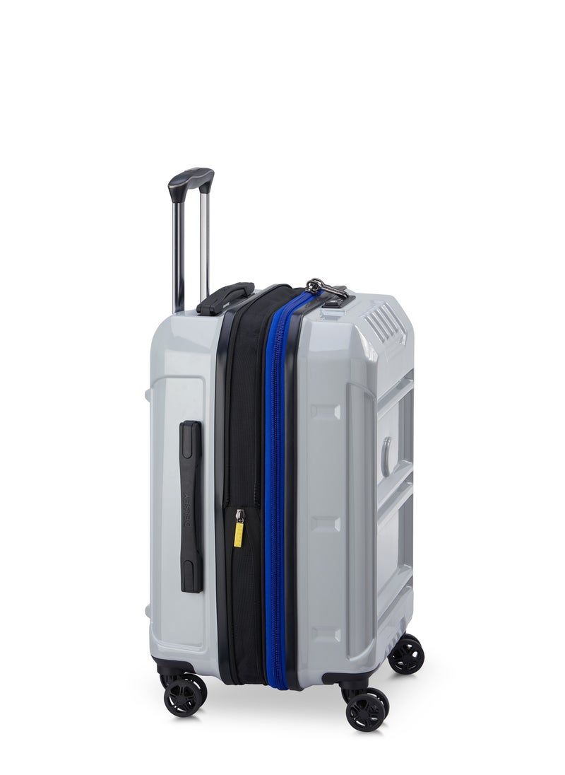 DELSEY Paris Rempart 55cm Hardcase Expandable 4 Double Wheel Flex Cabin Luggage Trolley Case Storm Grey Glossy - 218180121  - Image 2