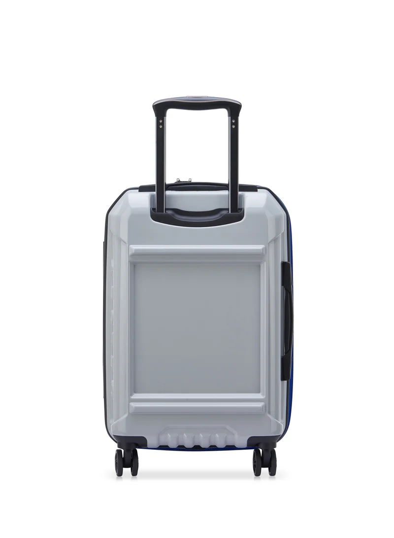 DELSEY Paris Rempart 55cm Hardcase Expandable 4 Double Wheel Flex Cabin Luggage Trolley Case Storm Grey Glossy - 218180121