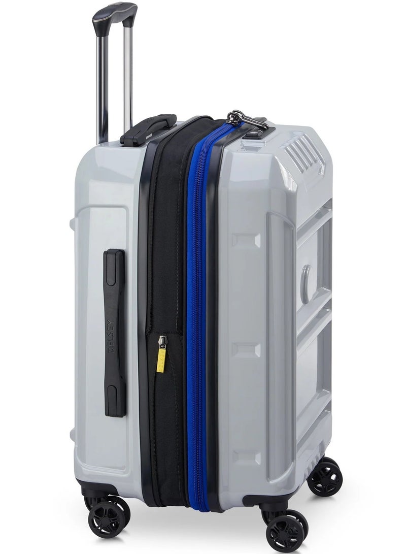 ديلسي _باريس حقيبة ترولي كابينة ريمبارت 55 سم صلبة قابلة للتوسيع بعجلات مزدوجة رمادي لامع - Image 4