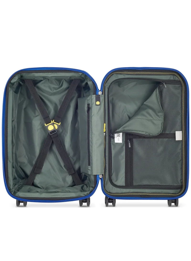 ديلسي _باريس حقيبة ترولي كابينة ريمبارت 55 سم صلبة قابلة للتوسيع بعجلات مزدوجة رمادي لامع