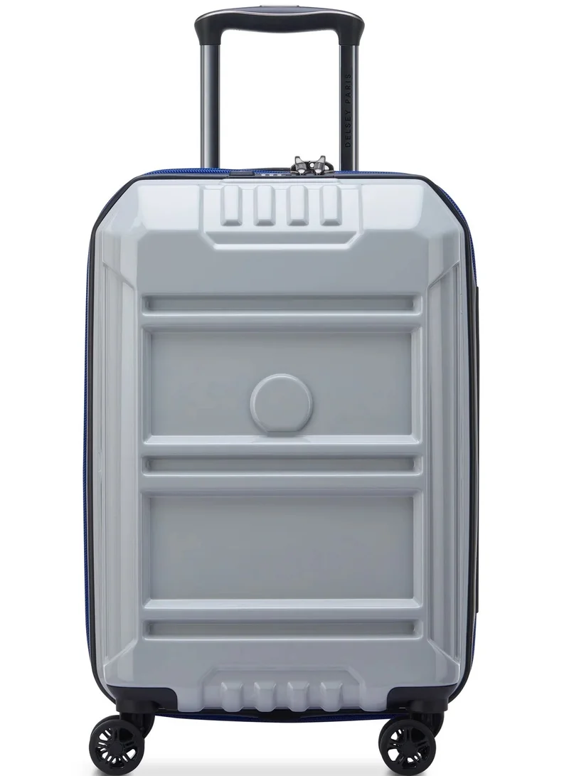 ديلسي _باريس حقيبة ترولي كابينة ريمبارت 55 سم صلبة قابلة للتوسيع بعجلات مزدوجة رمادي لامع