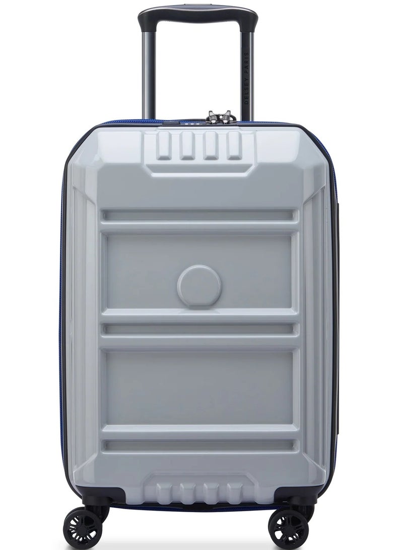 ديلسي _باريس حقيبة ترولي كابينة ريمبارت 55 سم صلبة قابلة للتوسيع بعجلات مزدوجة رمادي لامع - Image 1