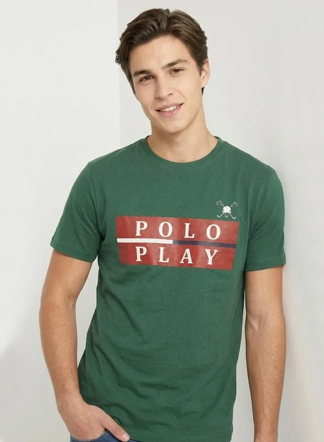 Polo Play Men Graphic Logo Short Sleeve T-Shirt