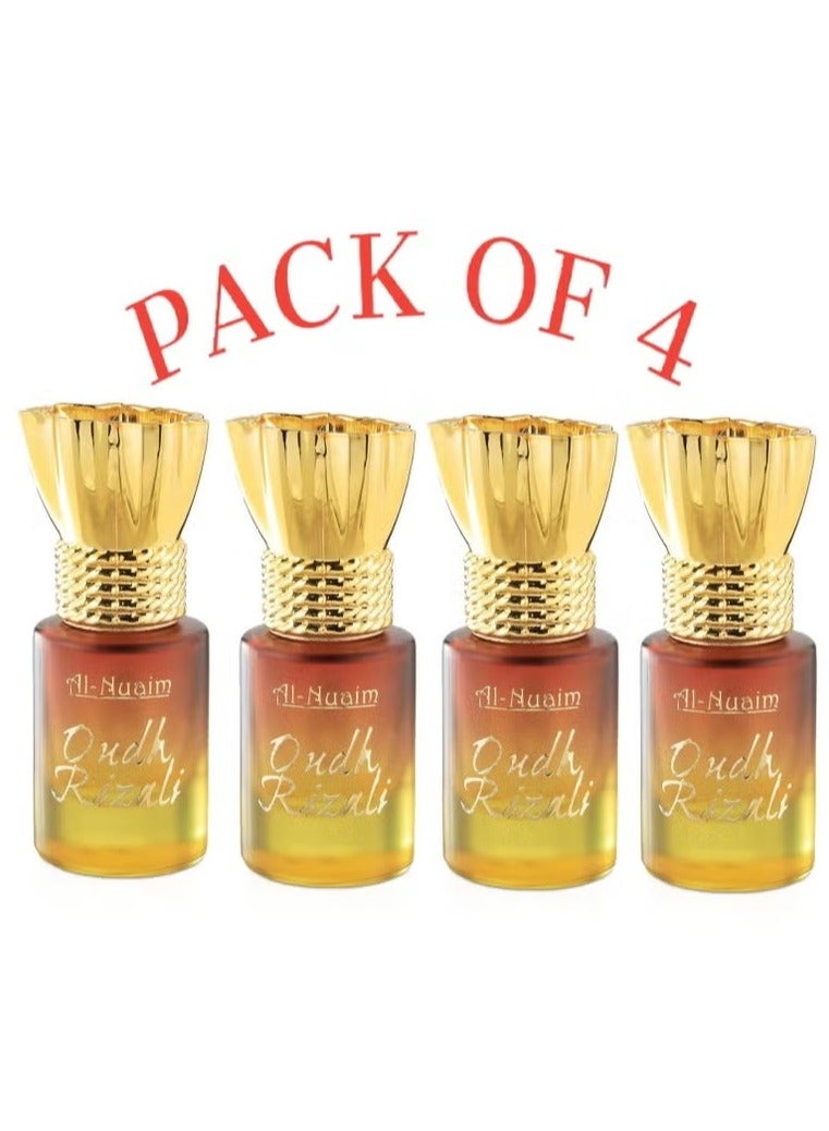 أل نواعم عطر النعيم من سلسلة تحفة، عود ريزالي، رول أون 6 مل (عبوة من 4) | زيت عطري للجنسين خالٍ من الكحول | رائحة عود وورد تدوم طويلاً للرجال والنساء | عطر مركز بحجم الجيب - Image 1