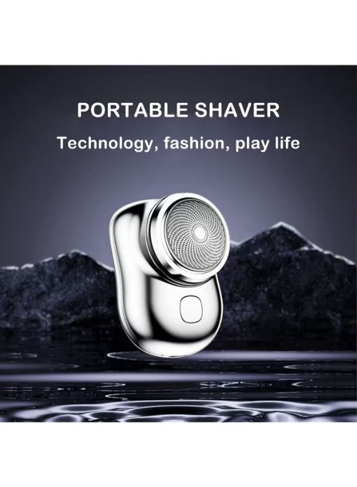 Dream Zone Mini Portable Electric Razor Shavers for Men Rechargeable Easy One Button Use Suitable for Home Car Travel - Image 1