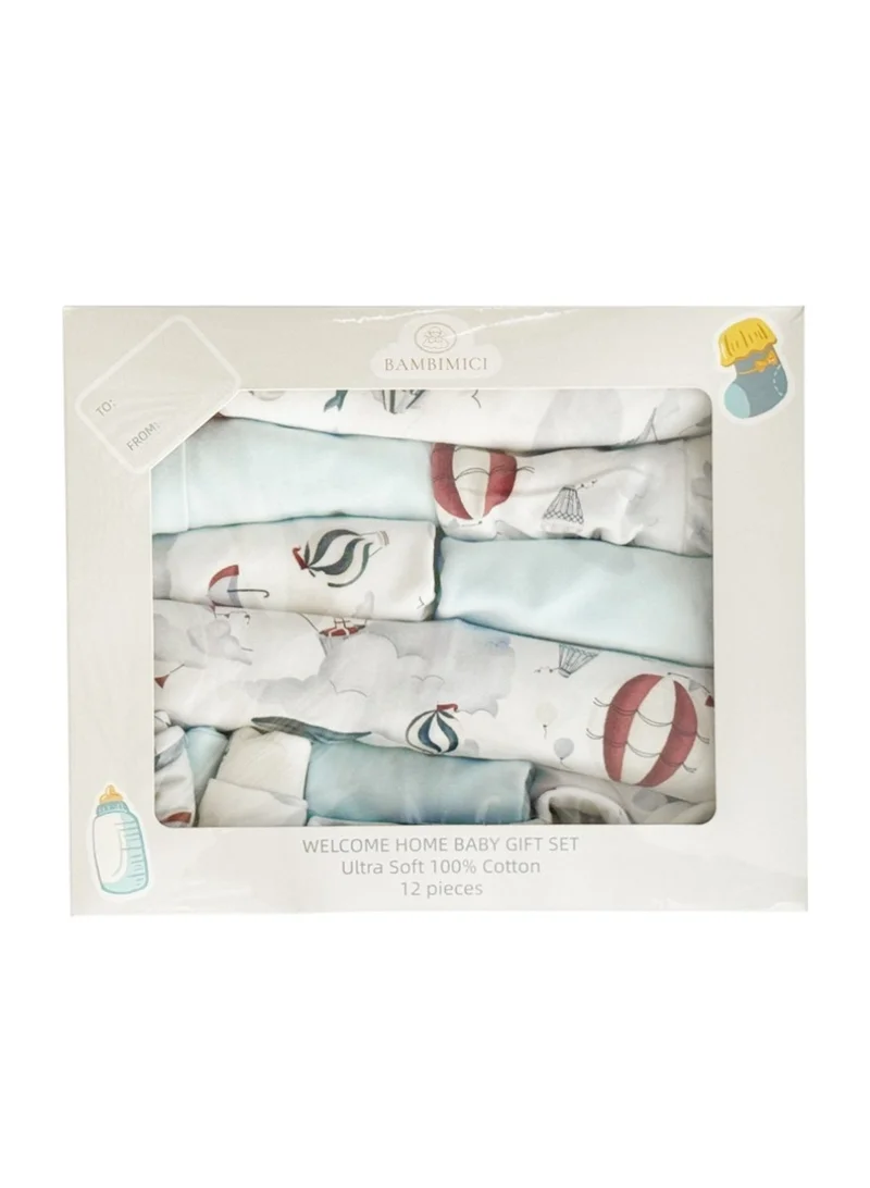 Bambimici Bambimici -  Welcome Home Baby Set for Baby Boy Box of 12 - Multicolor