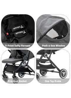 TEKNUM TEKNUM Travel Cabin Stroller with Coffee Cup Holder - Slate Grey  - Image 5
