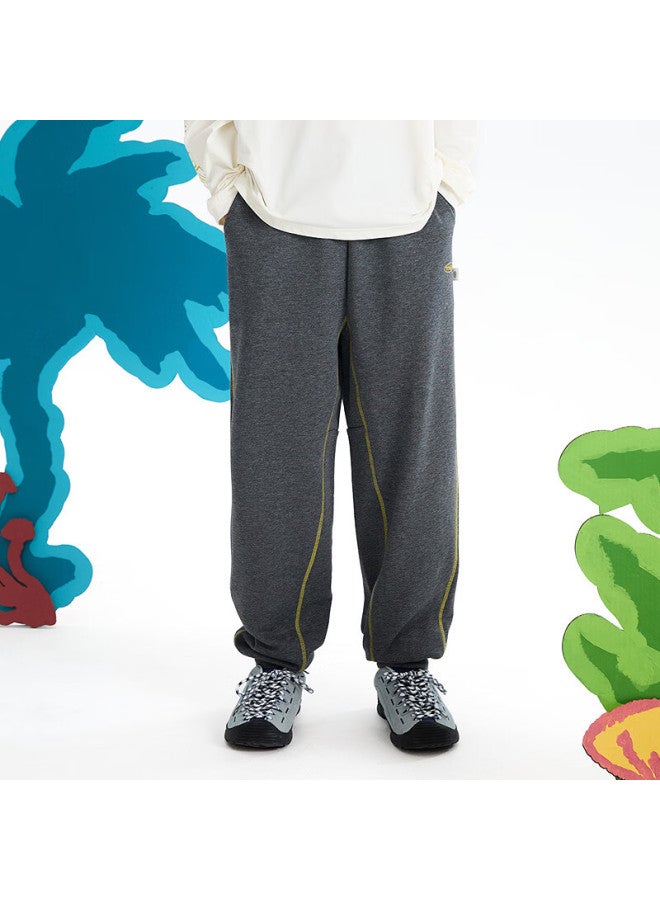 Mipo New Kids Spring Sports Pants Outdoor Casual Breathable Loose Jogger Pants Gray 140cm - Image 2