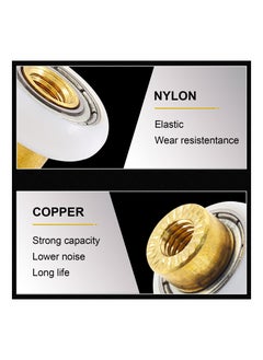 SYOSI 8Pcs Shower Door Roller Runners, 3/4 Inch Sliding Shower Door Wheels Pulleys Replacement Parts for Bathroom Pan Glass Sliding Door（19mm x 5mm）  - Image 4