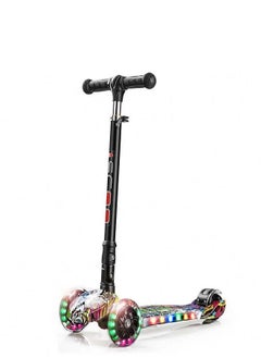 Generic Scooter for Kids, 3 Wheel Kick Scooter for Toddlers Girls & Boys,Adjustable Height, Lean to Steer, Extra-Wide Deck, Kids Scooter with LED Light Up Wheels for Children Ages 4-12 Max Load 50KG  - Image 2
