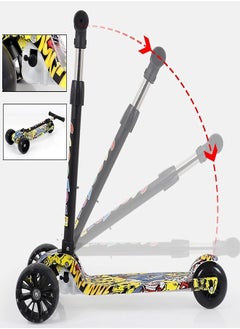 Generic Scooter for Kids, 3 Wheel Kick Scooter for Toddlers Girls & Boys,Adjustable Height, Lean to Steer, Extra-Wide Deck, Kids Scooter with LED Light Up Wheels for Children Ages 4-12 Max Load 50KG  - Image 5
