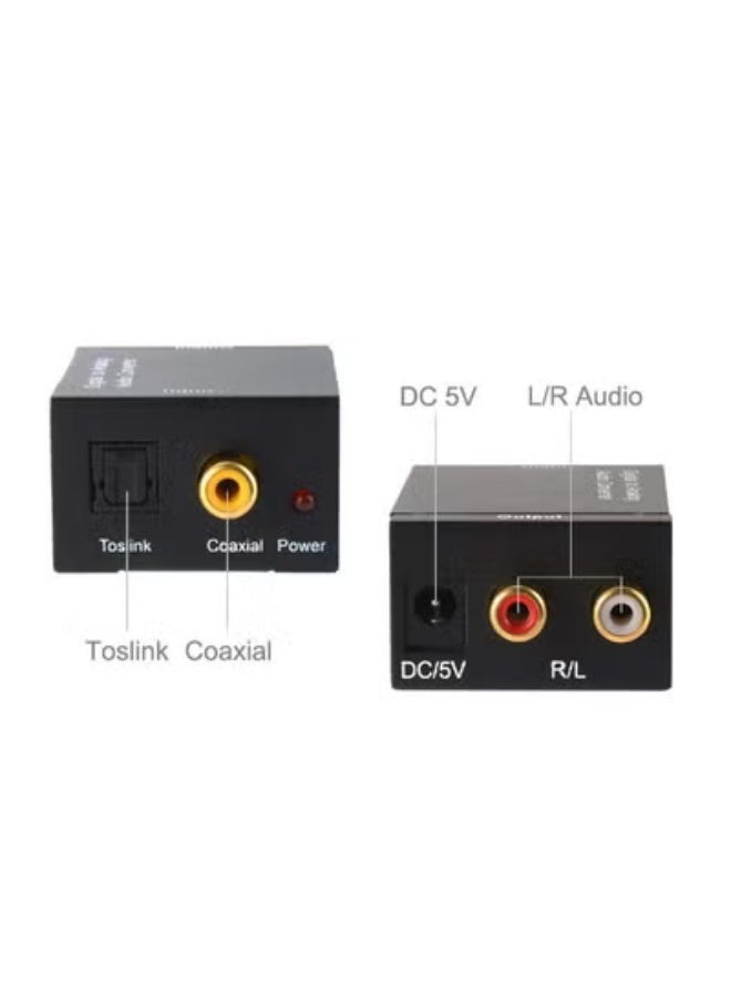 Chabeia DAC Digital Audio Converter, Digital Optical Coaxial Toslink to Analog Audio Converter Stereo L/R RCA Audio Adapter for HDTV DVD Blu-ray Home Cinema Systems PS3 Xbox X360 with Optical Cable and USB C - Image 2