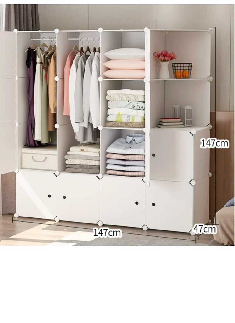 Generic - 16 cube , Open Storage Closet Wardrobe Dressers Salon Kids Partitions Shoe Rack Bedroom Home Wardrobe Closet Roupeiros Hotel Furniture - Image 1