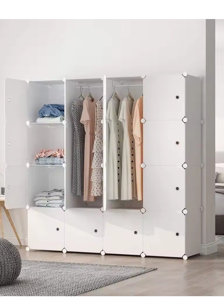 Generic - 16 cube , Open Storage Closet Wardrobe Dressers Salon Kids Partitions Shoe Rack Bedroom Home Wardrobe Closet Roupeiros Hotel Furniture - Image 1