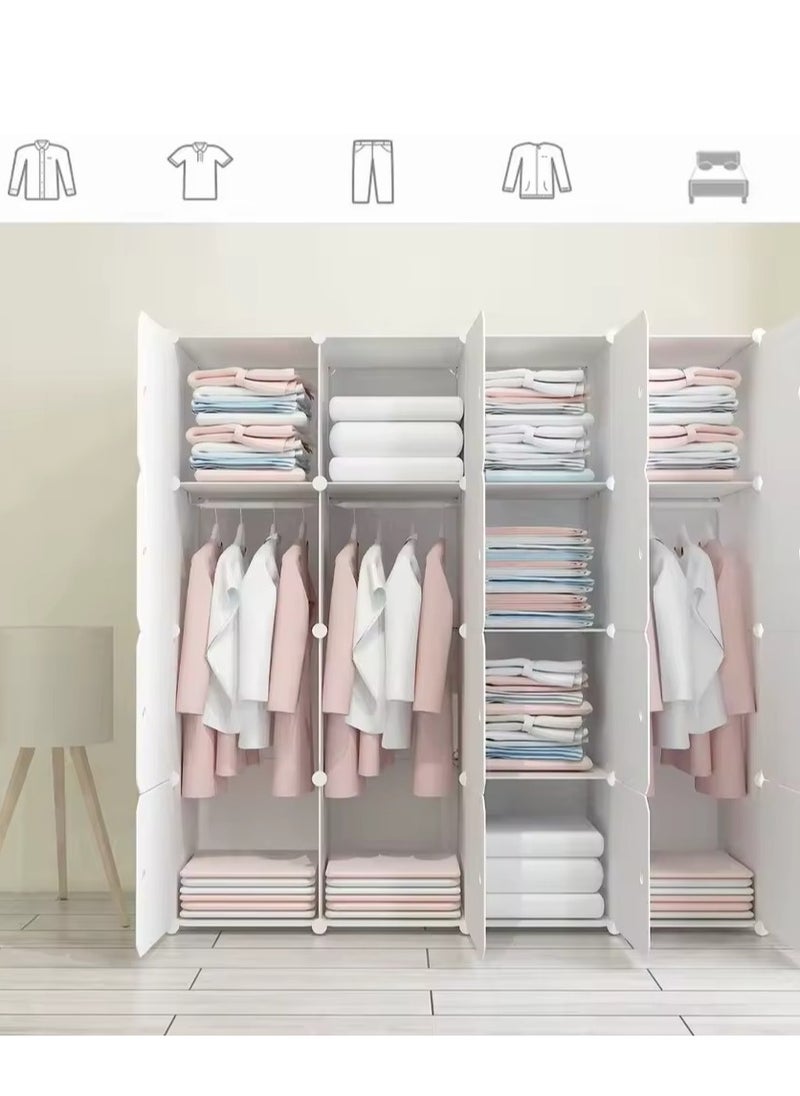 Generic - 16 cube , Open Storage Closet Wardrobe Dressers Salon Kids Partitions Shoe Rack Bedroom Home Wardrobe Closet Roupeiros Hotel Furniture - Image 1